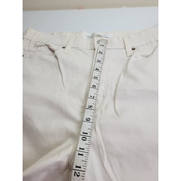 Levi's Signature Heritage High Rise Jeans White Denim Straight Leg Women's Sz 14 - Picture 4 of 11
